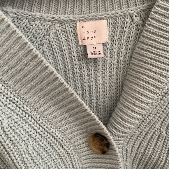 A New Day Blue button front cardigan sweater - Picture 4 of 4